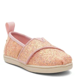 Slip On Shoes*TOMS Girl's , Alpargata Classic Slip-On - Toddler Pink Glitter
