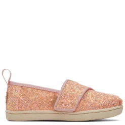 Slip On Shoes*TOMS Girl's , Alpargata Classic Slip-On - Toddler Pink Glitter