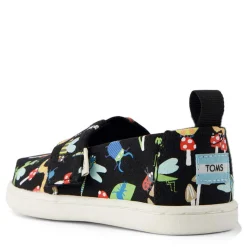 Toddler (3.5-10)*TOMS Girl's , Alpargata Tiny Classic Slip-On - Toddler Black / Glow In The Dark Bugs