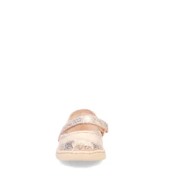 Flats*TOMS Girl's , Tiny Mary Jane - Toddler Crackle Foil Gold