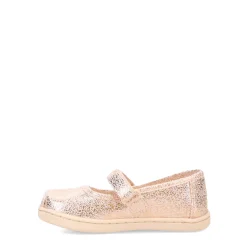 Flats*TOMS Girl's , Tiny Mary Jane - Toddler Crackle Foil Gold