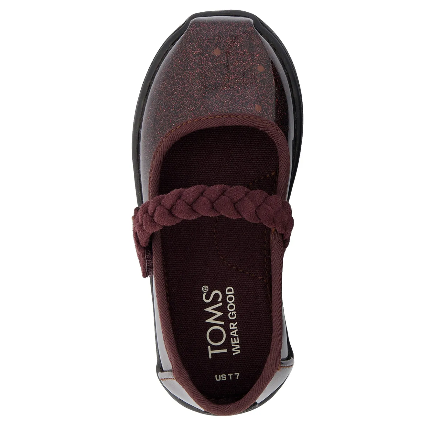 Toddler (3.5-10)*TOMS Girl's , Tiny Mary Jane - Toddler Blackberry Confetti