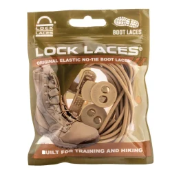 Little Kid (10.5-3)*Lock Laces , Boot No Tie Laces Tan