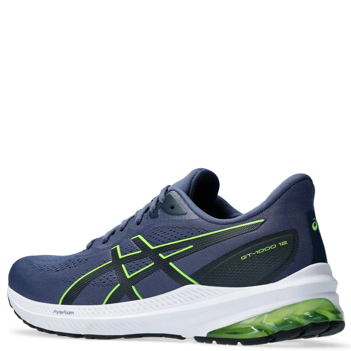 Running*ASICS Men's , GT-1000 12 Running Shoe Thunder Blue/Electric Lime