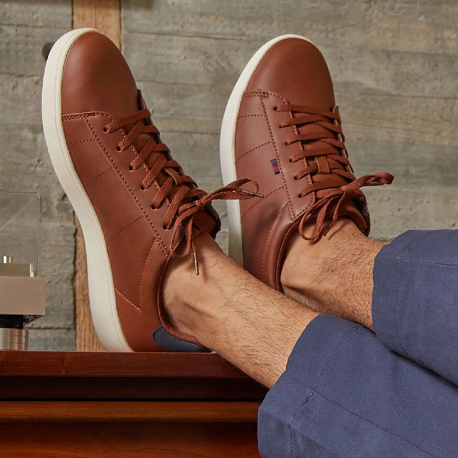 Sneakers & Athletics*Ben Sherman Men's , Hampton Sneaker Chestnut Navy