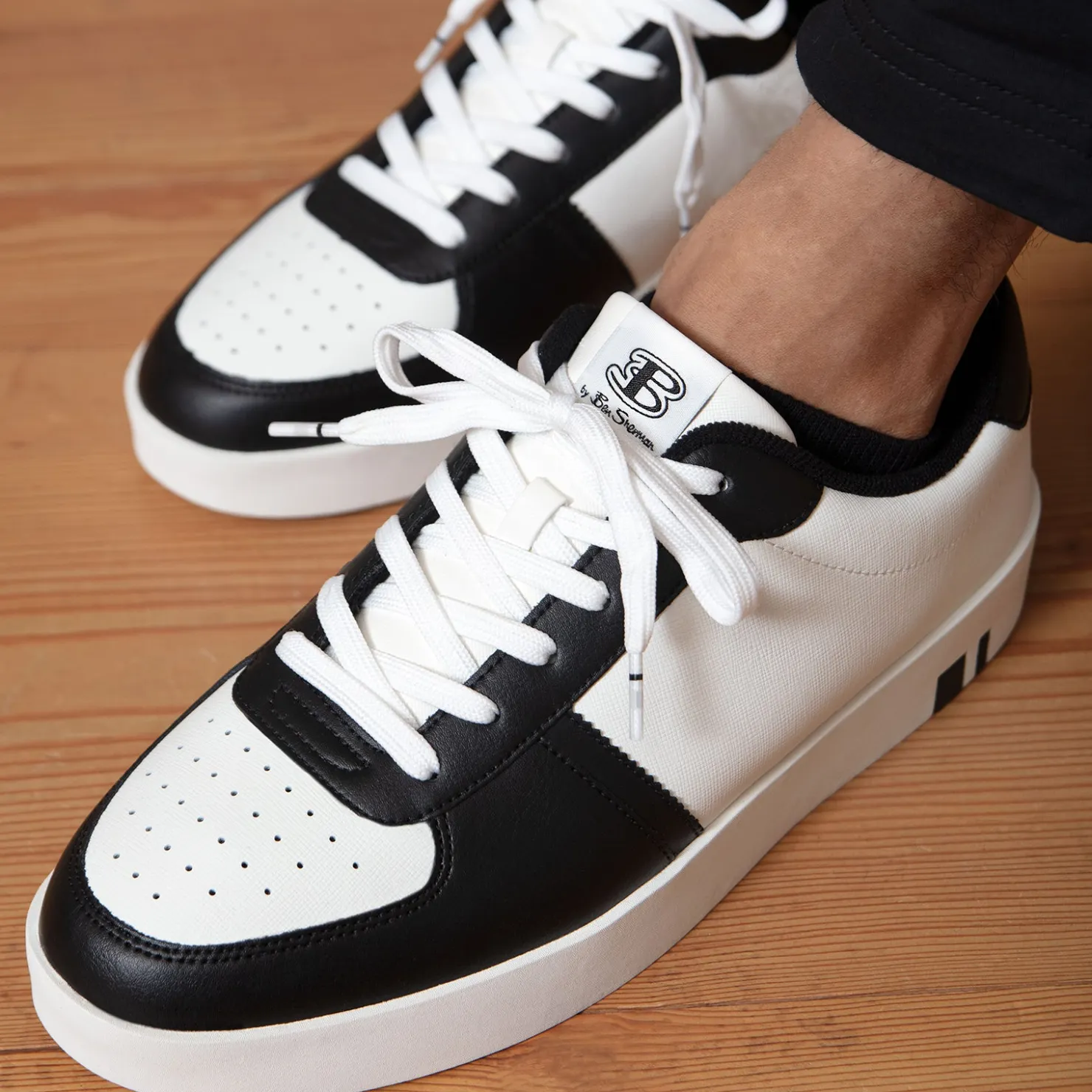 Sneakers & Athletics*Ben Sherman Men's , Richmond Sneaker Black/White