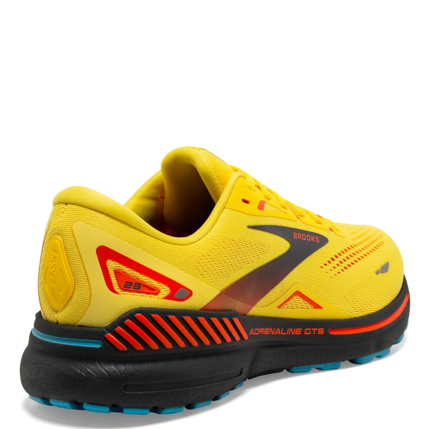 Running*Brooks Men's , Adrenaline GTS 23 Running Shoe Yellow/Foraged Iron/Orange