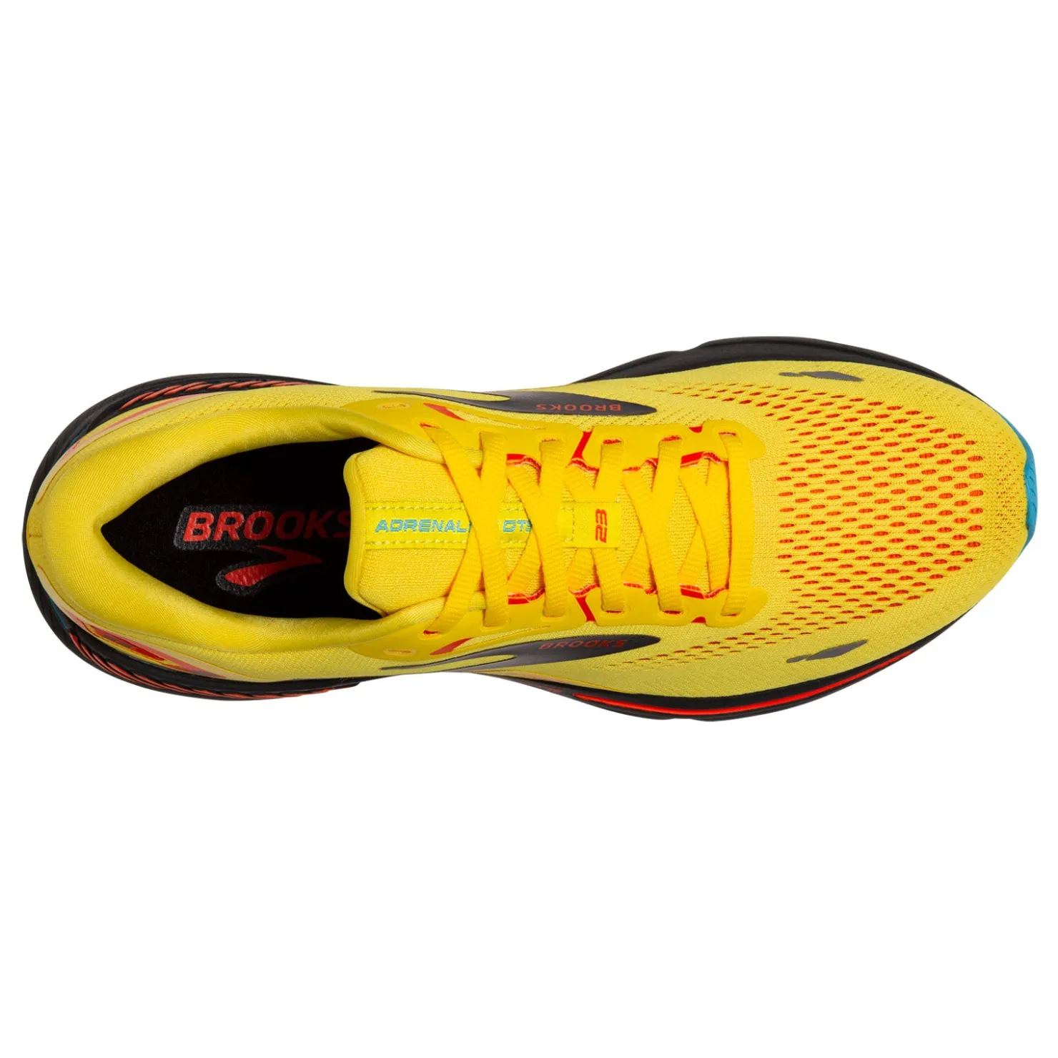 Running*Brooks Men's , Adrenaline GTS 23 Running Shoe Yellow/Foraged Iron/Orange