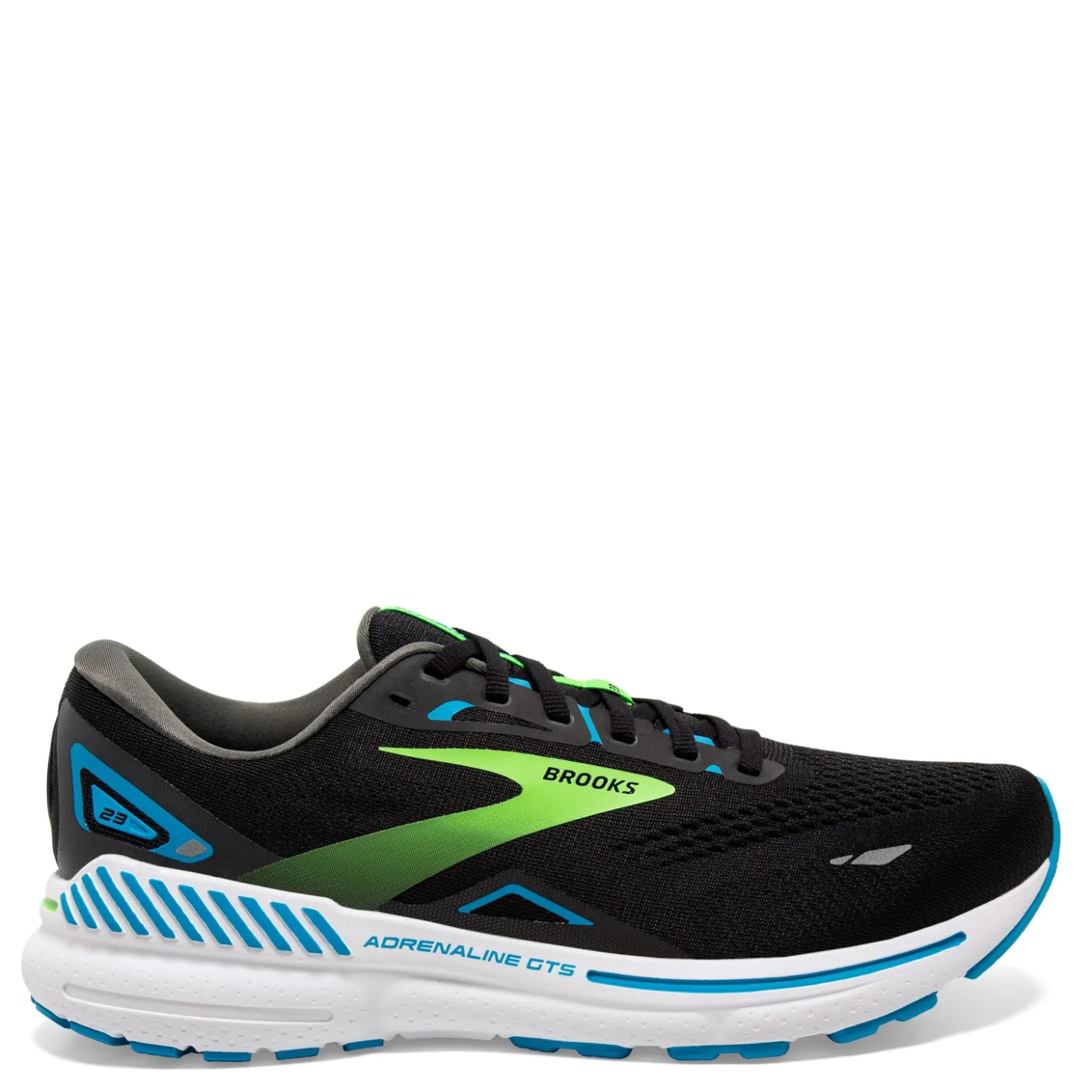 Running*Brooks Men's , Adrenaline GTS 23 Running Shoe - Wide Width Black Blue Green