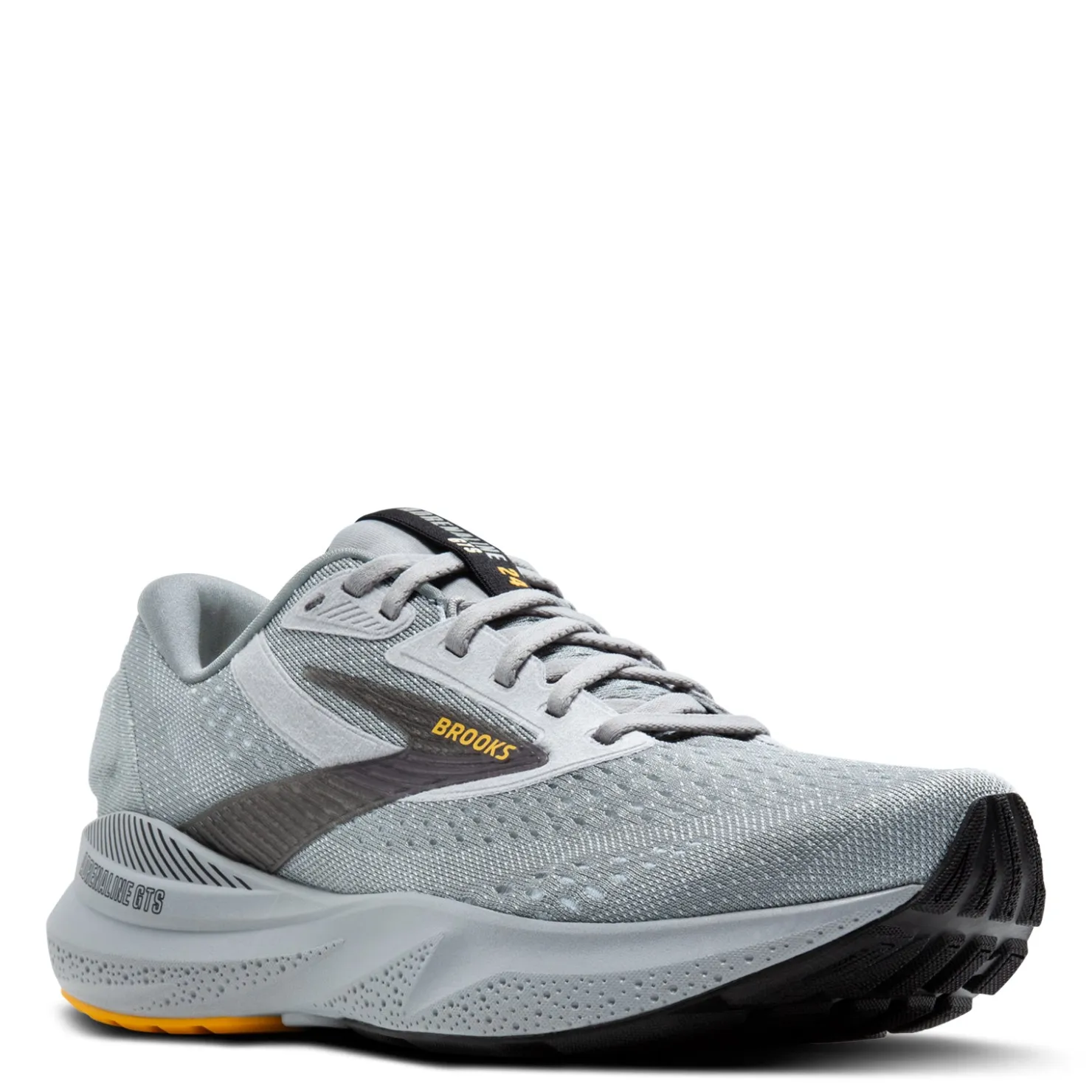 Running*Brooks Men's , Adrenaline GTS 24 Running Shoe - Narrow Width Alloy/White/Gold Fusion