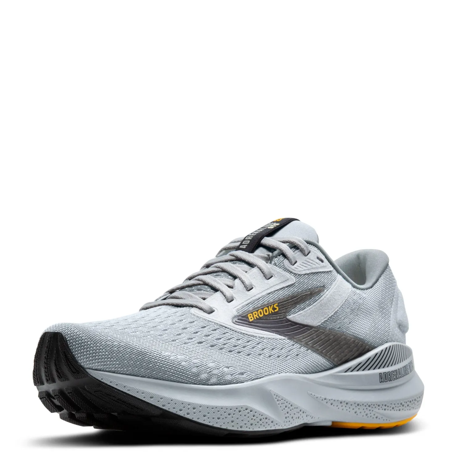 Running*Brooks Men's , Adrenaline GTS 24 Running Shoe - Narrow Width Alloy/White/Gold Fusion