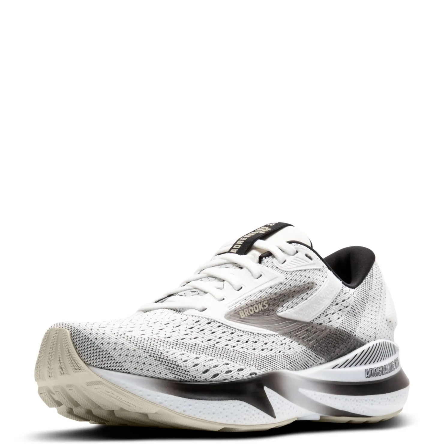 Running*Brooks Men's , Adrenaline GTS 24 Running Shoe - Wide Width White/Black/Pelican