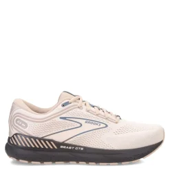 Running*Brooks Men's , Beast GTS 23 Running Shoe - Wide Width Chateau Grey/White Sand/Blue