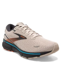 Running*Brooks Men's , Ghost 15 Running Shoe White Sand/Orange/Blue