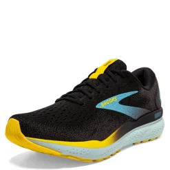 Running*Brooks Men's , Ghost 16 Running Shoe Black/Forged Iron/Blue