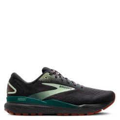 Running*Brooks Men's , Ghost 16 Running Shoe Blackened Pearl/June Bug/Green