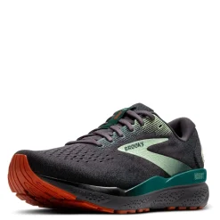 Running*Brooks Men's , Ghost 16 Running Shoe Blackened Pearl/June Bug/Green