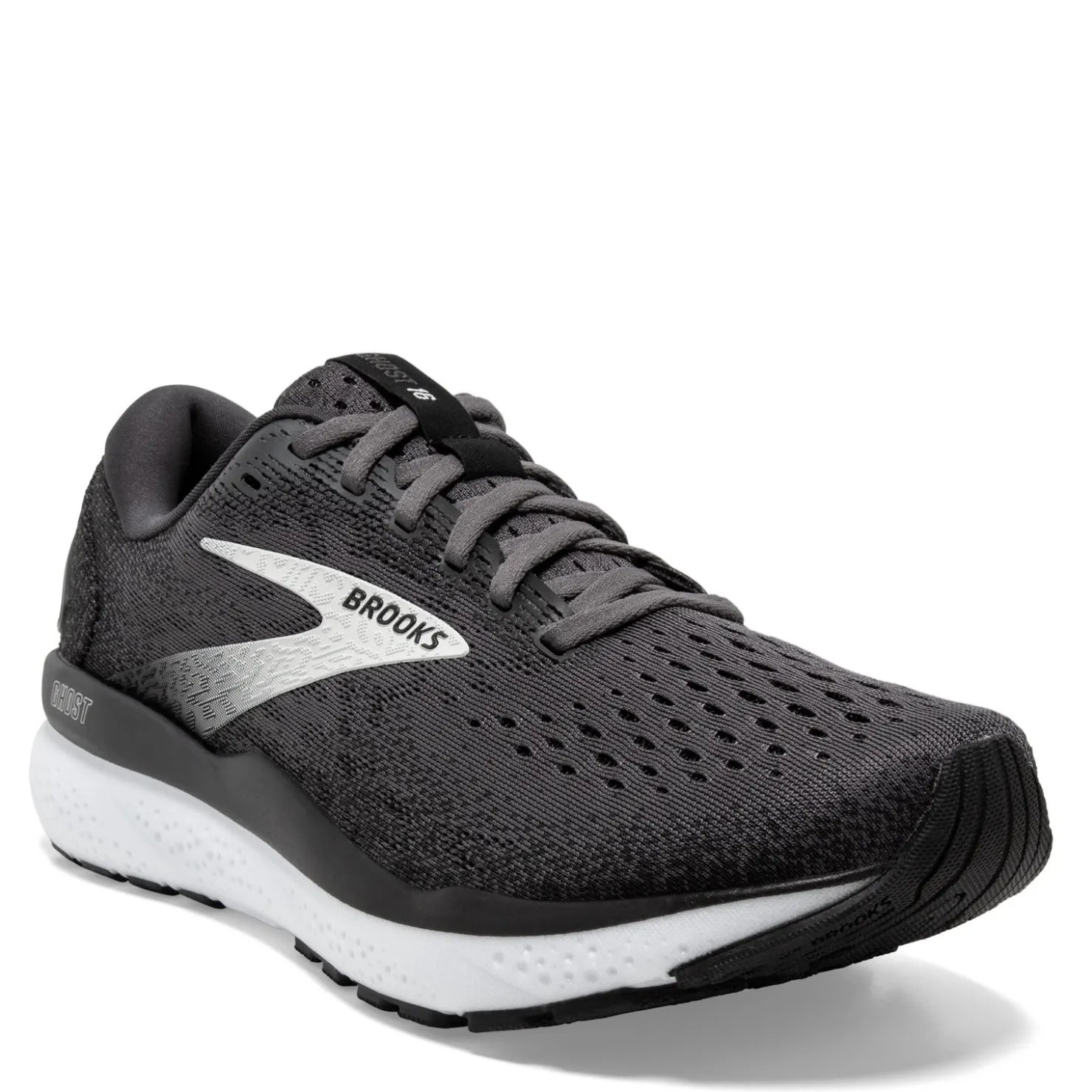 Running*Brooks Men's , Ghost 16 Running Shoe Black/Grey/White
