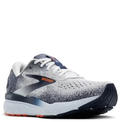 Running*Brooks Men's , Ghost 16 Running Shoe White/Peacoat/Orange