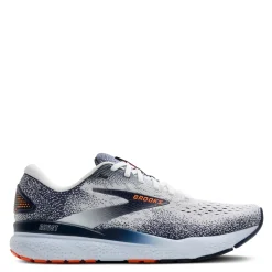Running*Brooks Men's , Ghost 16 Running Shoe White/Peacoat/Orange