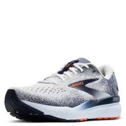 Running*Brooks Men's , Ghost 16 Running Shoe White/Peacoat/Orange