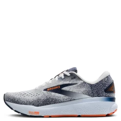 Running*Brooks Men's , Ghost 16 Running Shoe White/Peacoat/Orange