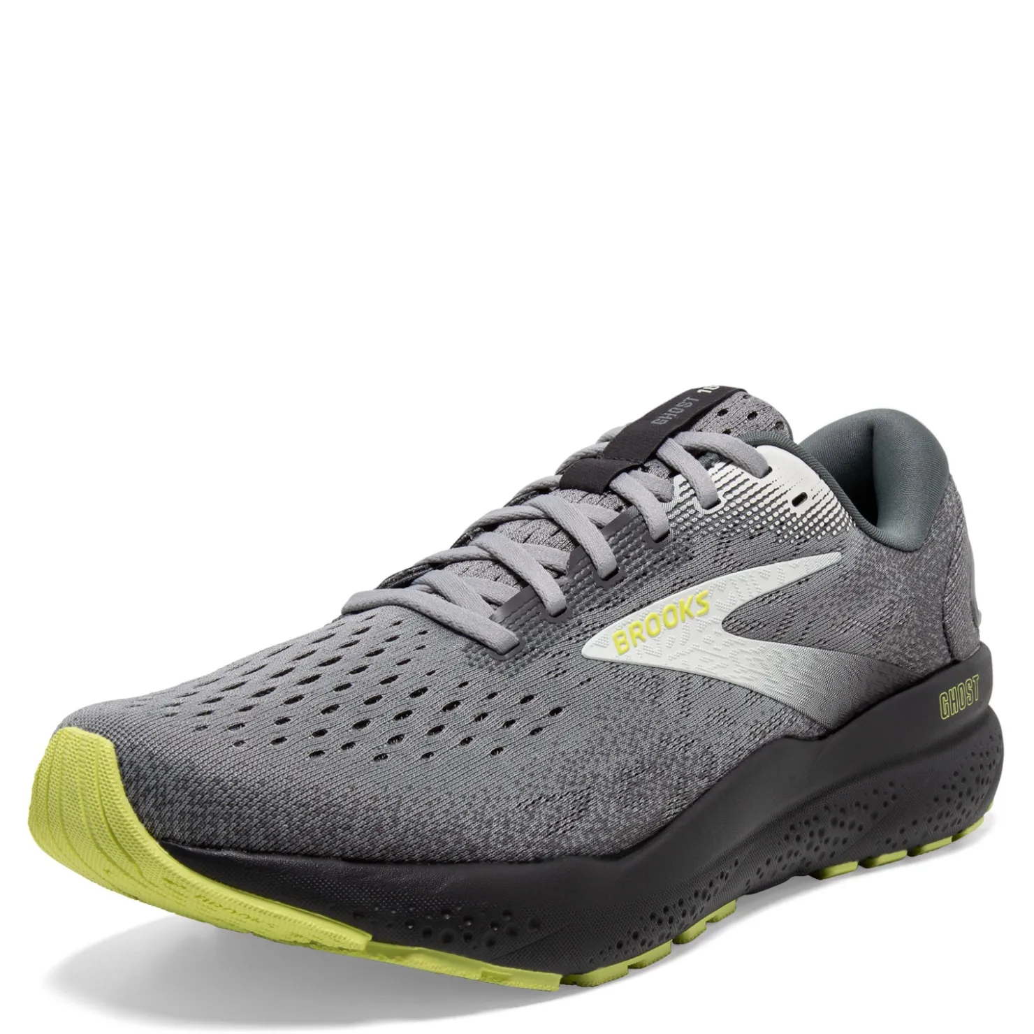 Running*Brooks Men's , Ghost 16 Running Shoe - Wide Width Primer/Grey/Lime