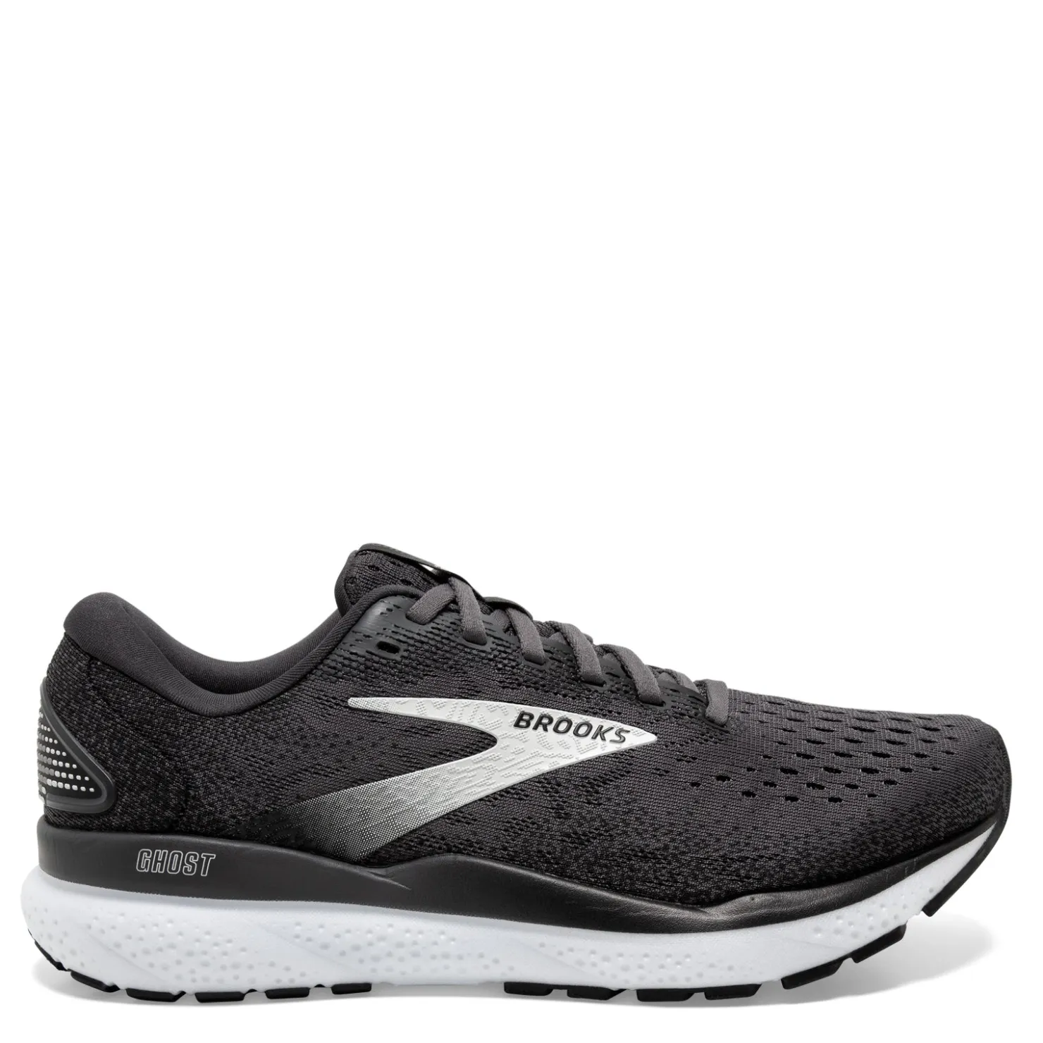 Running*Brooks Men's , Ghost 16 Running Shoe - Wide Width Black/Grey/White