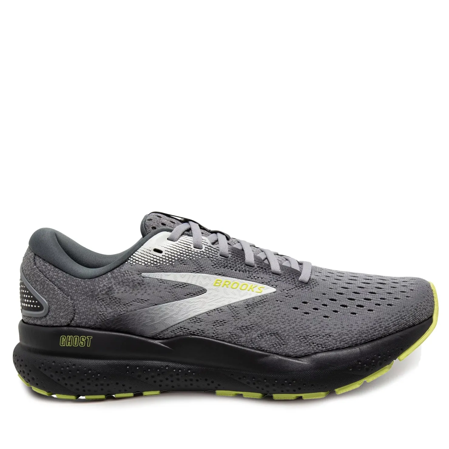 Running*Brooks Men's , Ghost 16 Running Shoe - Extra Wide Width Primer/Grey/Lime