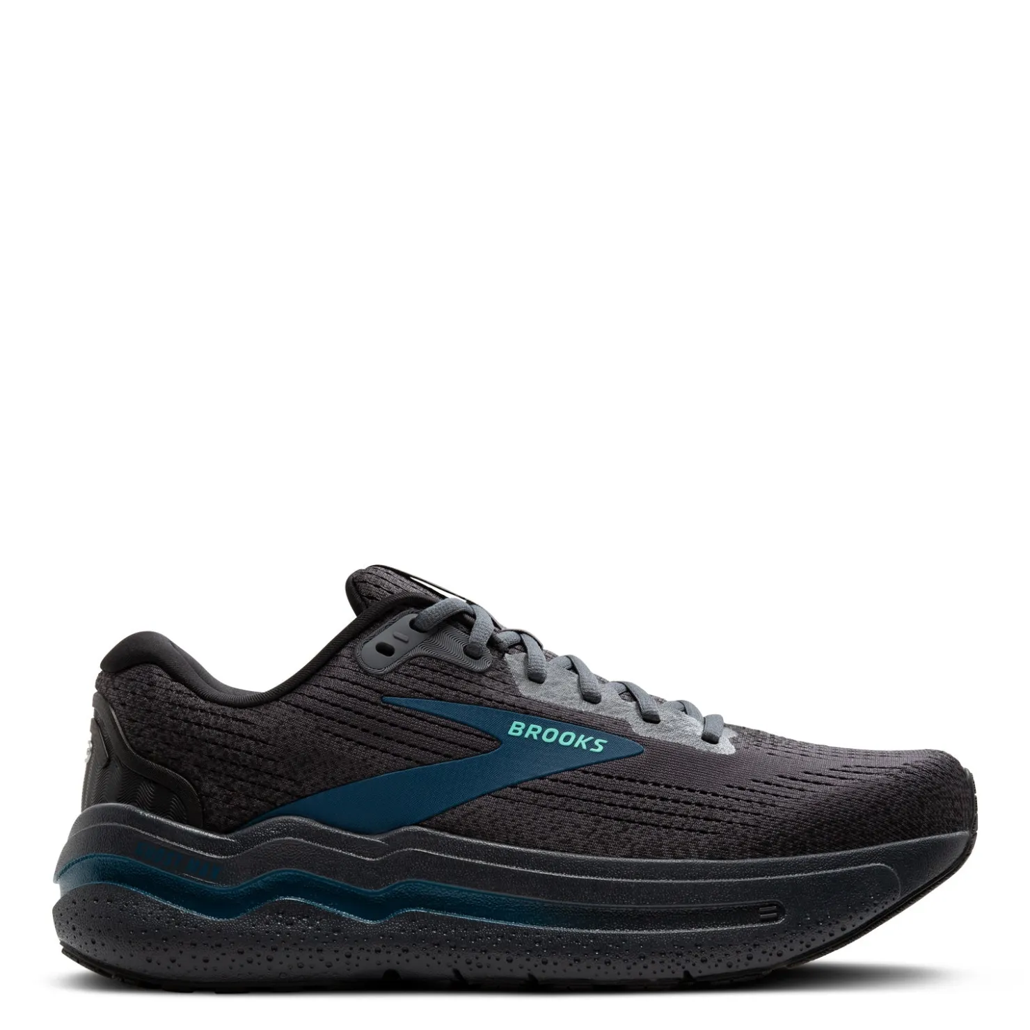 Sneakers & Athletics*Brooks Men's , Ghost Max 2 Running Shoe - Wide Width Ebony/Cockatoo/Blue Sapphire