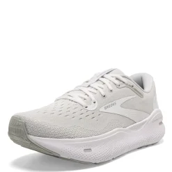 Sneakers & Athletics*Brooks Men's , Ghost Max Running Shoe - Wide Width White/Oyster/Metallic Silver