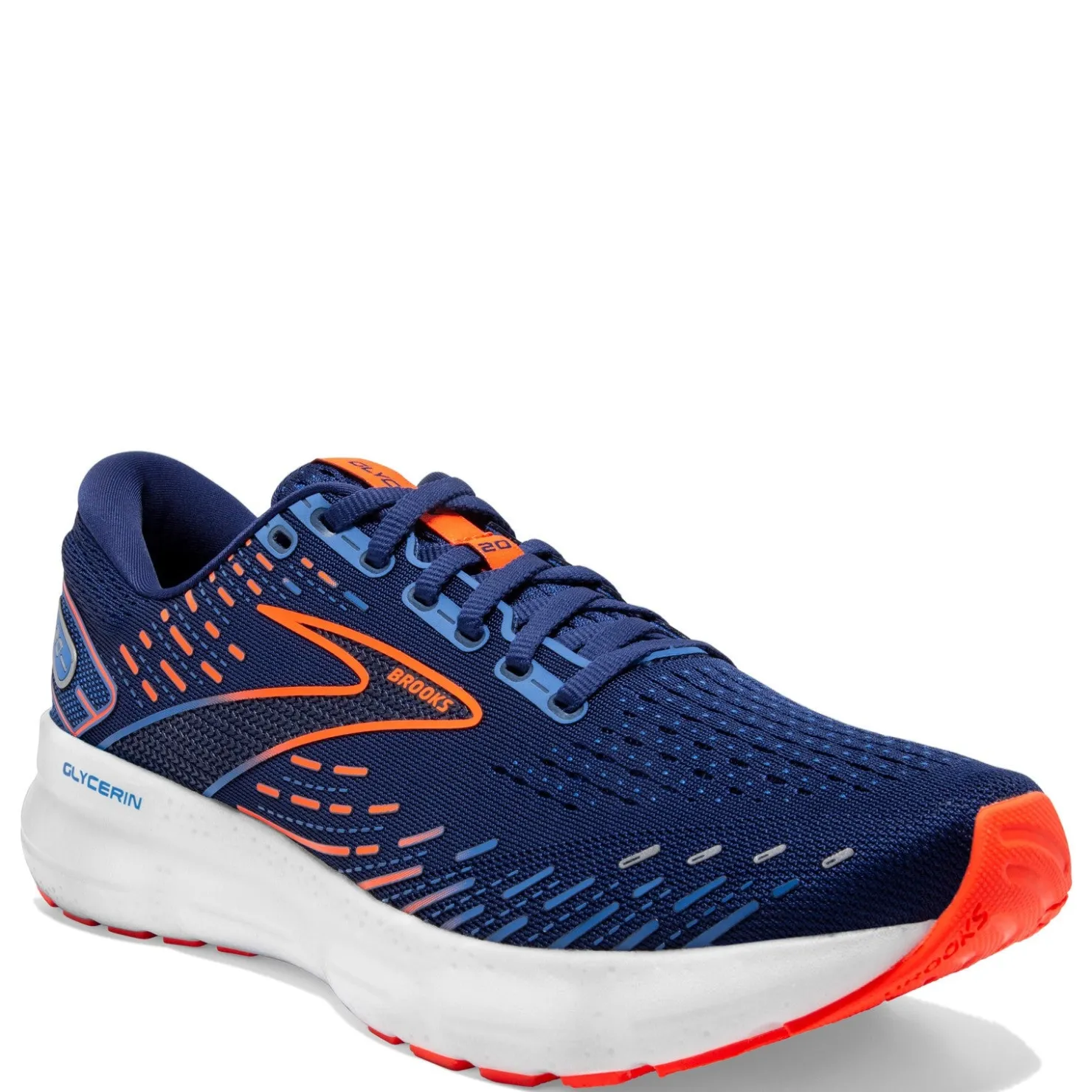 Sneakers & Athletics*Brooks Men's , Glycerin 20 Running Shoe Blue/Orange