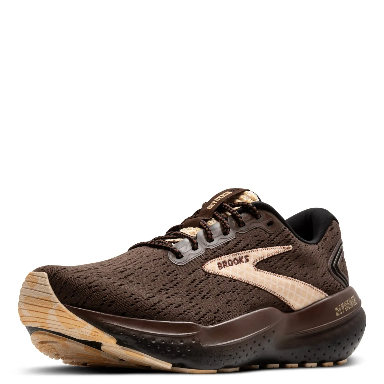 Running*Brooks Men's , Glycerin 21 Running Shoe Chestnut/Slate/Straw - Summer Melts Waffle Cone