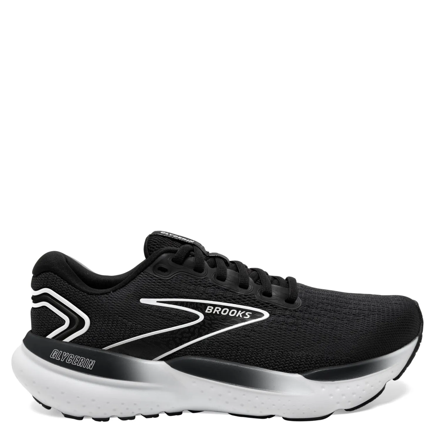 Running*Brooks Men's , Glycerin 21 Running Shoe - Wide Width Black Grey White