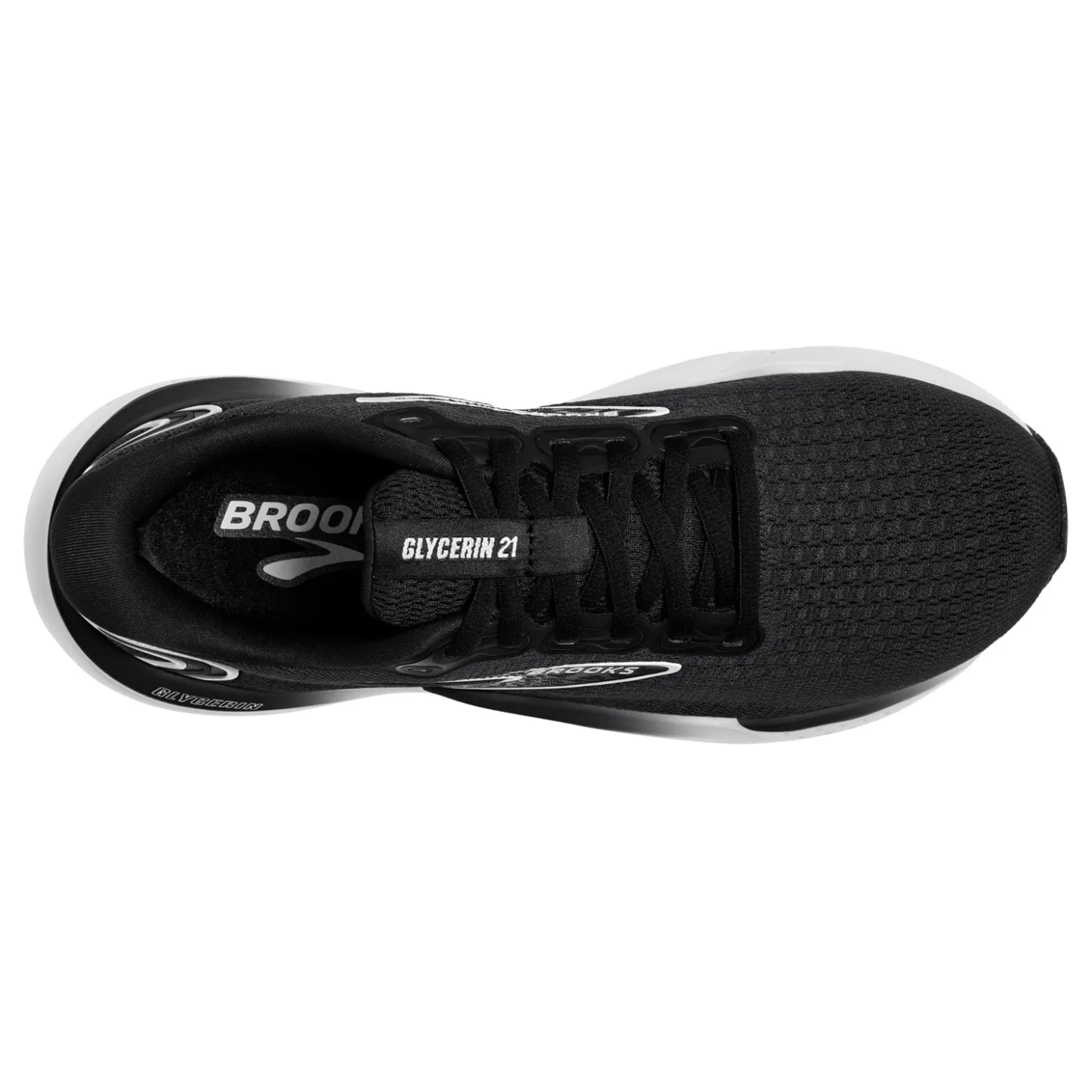 Running*Brooks Men's , Glycerin 21 Running Shoe - Wide Width Black Grey White
