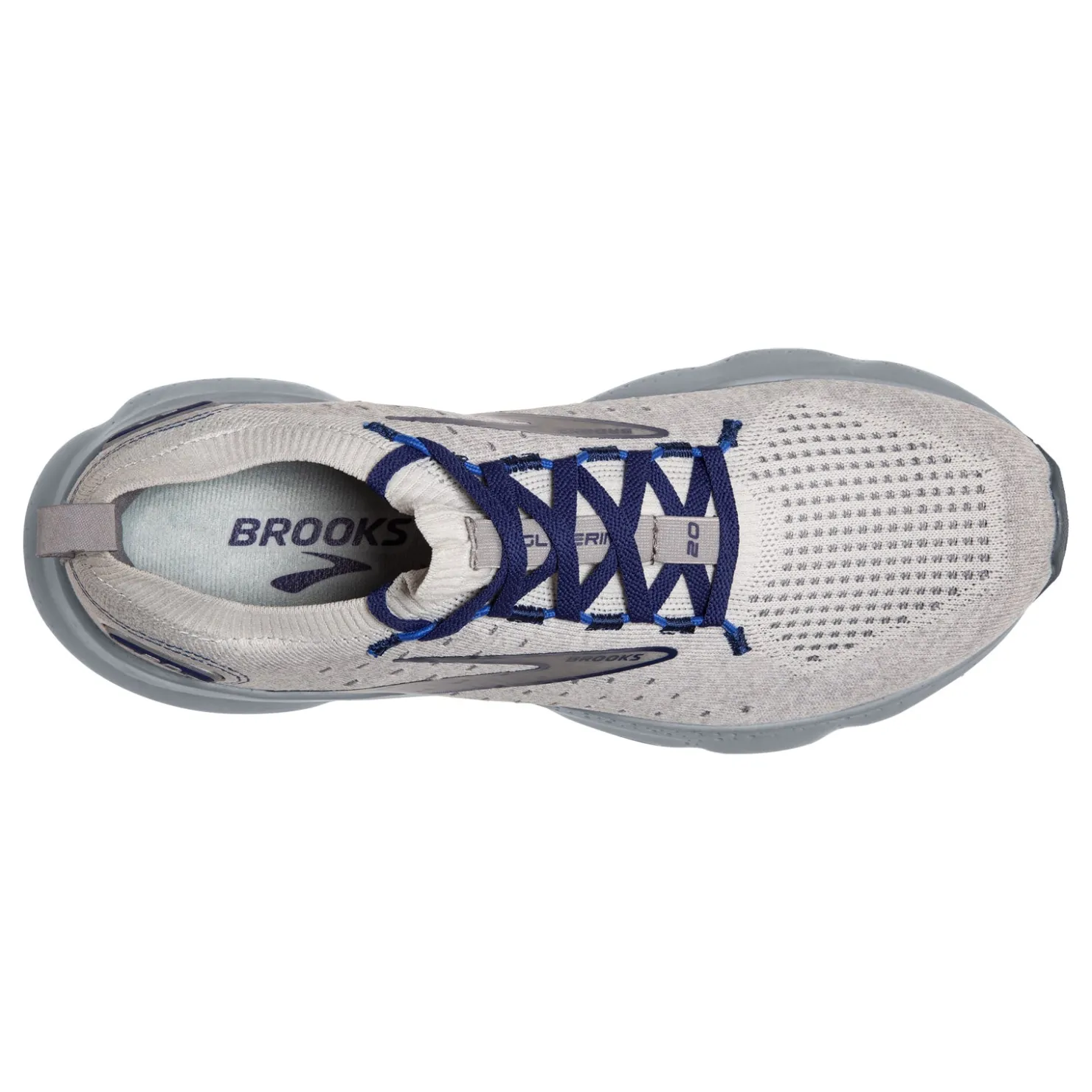 Sneakers & Athletics*Brooks Men's , Glycerin 20 Stealth Fit Running Shoe Oyster/Blue