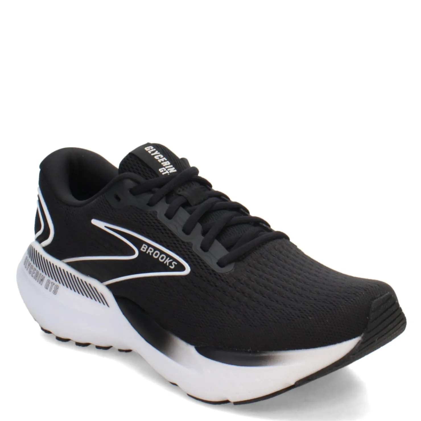 Running*Brooks Men's , Glycerin GTS 21 Running Shoe Black/Grey/White