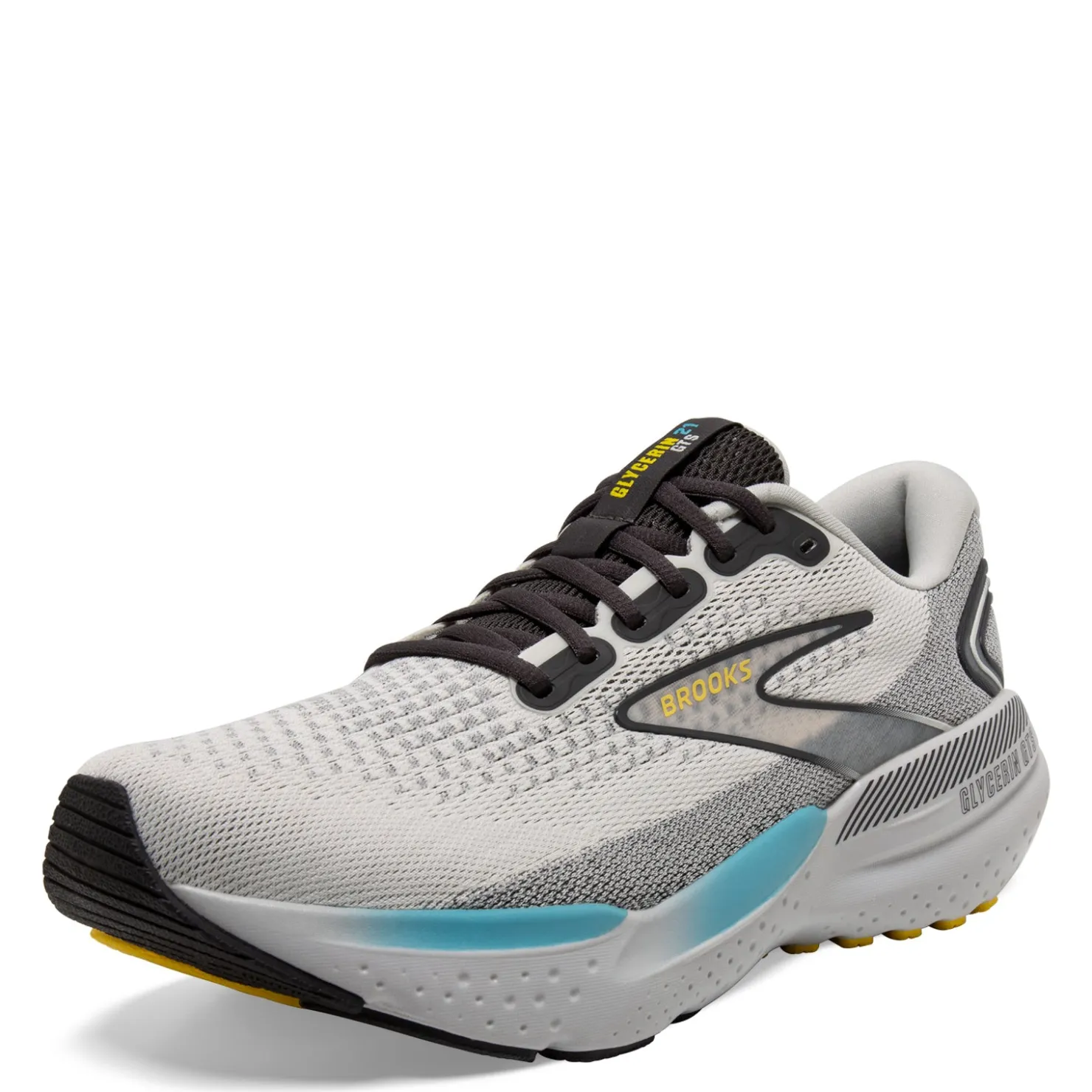 Running*Brooks Men's , Glycerin GTS 21 Running Shoe Coconut/Forged Iron/Yellow