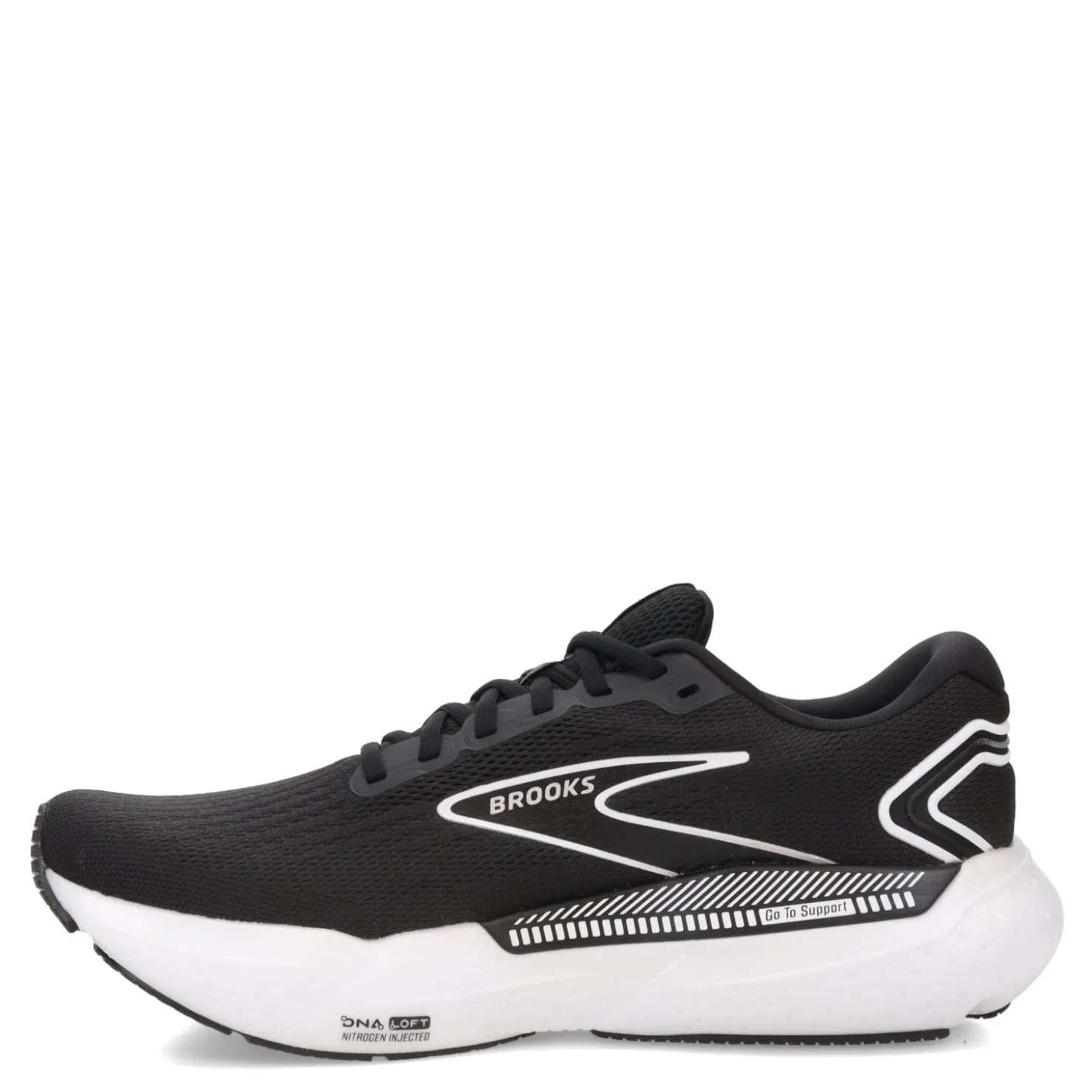 Running*Brooks Men's , Glycerin GTS 21 Running Shoe - Wide Width Black/Grey/White