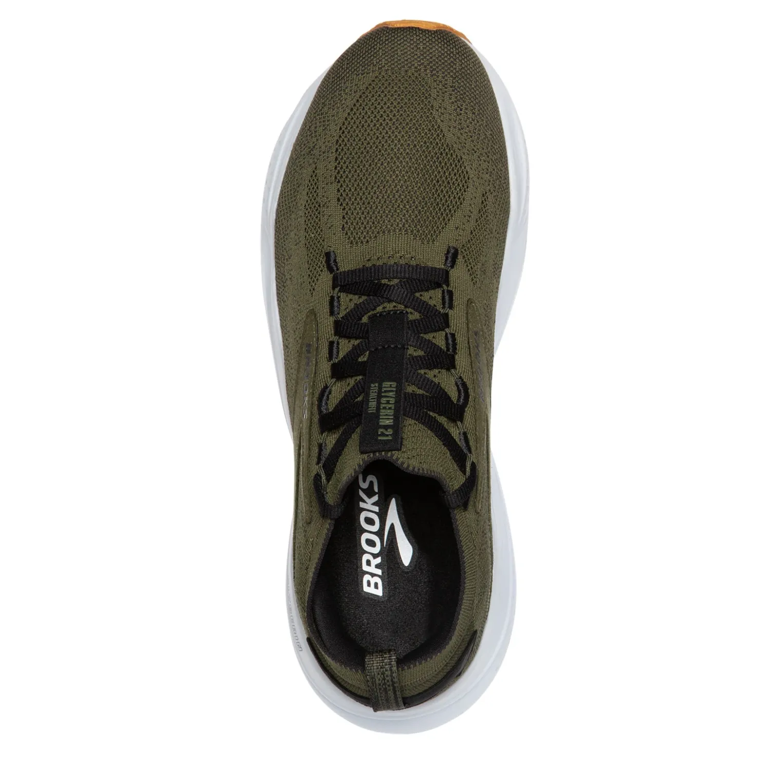 Running*Brooks Men's , Glycerin Stealthfit 21 Running Shoe Green/Black/White