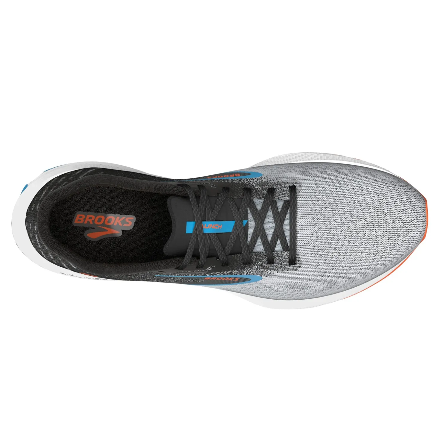 Running*Brooks Men's , Launch 10 Running Shoe - Wide Width Black/Grey/Orange Clown Fish