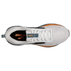 Running*Brooks Men's , Trace 3 Running Shoe White/Orange/Goblin Blue