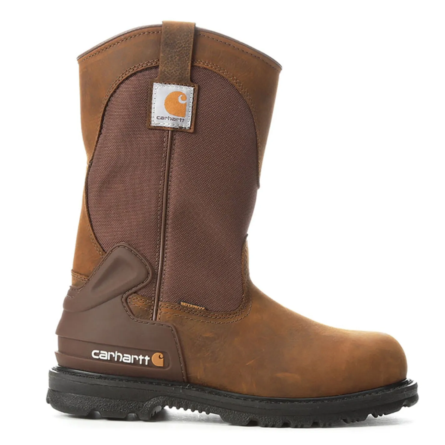 Boots*Carhartt Men's , 11in Waterproof Wellington Steel Toe Boot Brown