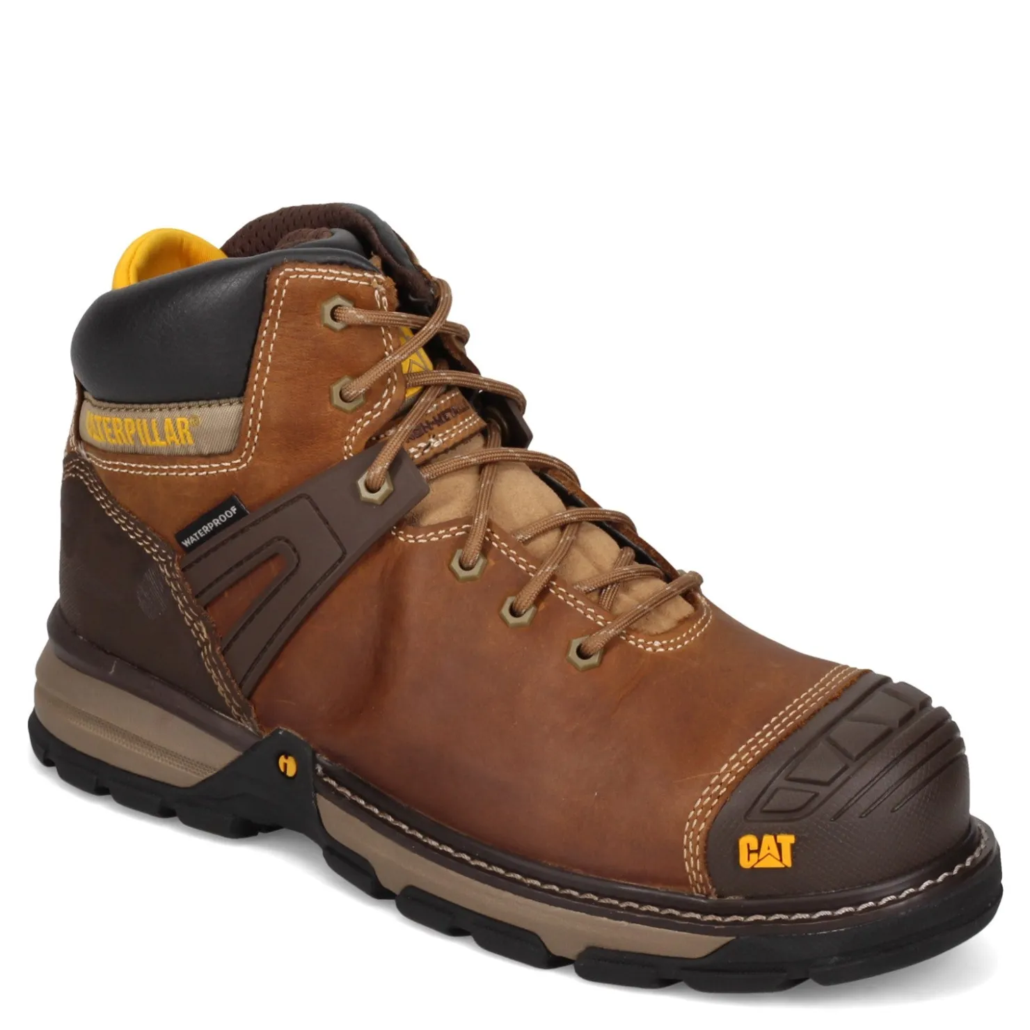 Boots*Caterpillar Men's , Excavator Superlite Waterproof Soft Toe Work Boot Dark Beige