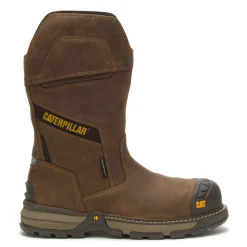 Boots*Caterpillar Men's , Excavator Superlite Pull-On Waterproof Carbon Composite Toe Work Boot Pyramid