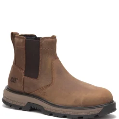 Boots*Caterpillar Men's , Exposition Chelsea Alloy Toe Work Boot Brown