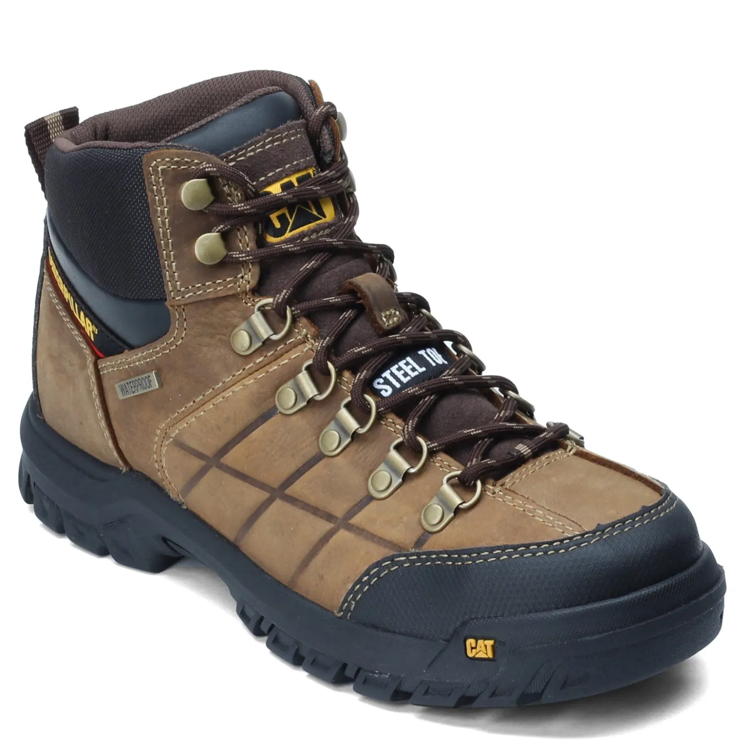 Boots*Caterpillar Men's , Threshold Waterproof Work Boot Brown