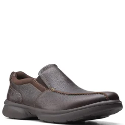 Dress*Clarks Men's , Bradley Step Slip-On Tan Tumbled Leather