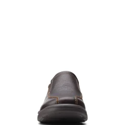 Dress*Clarks Men's , Bradley Step Slip-On Tan Tumbled Leather