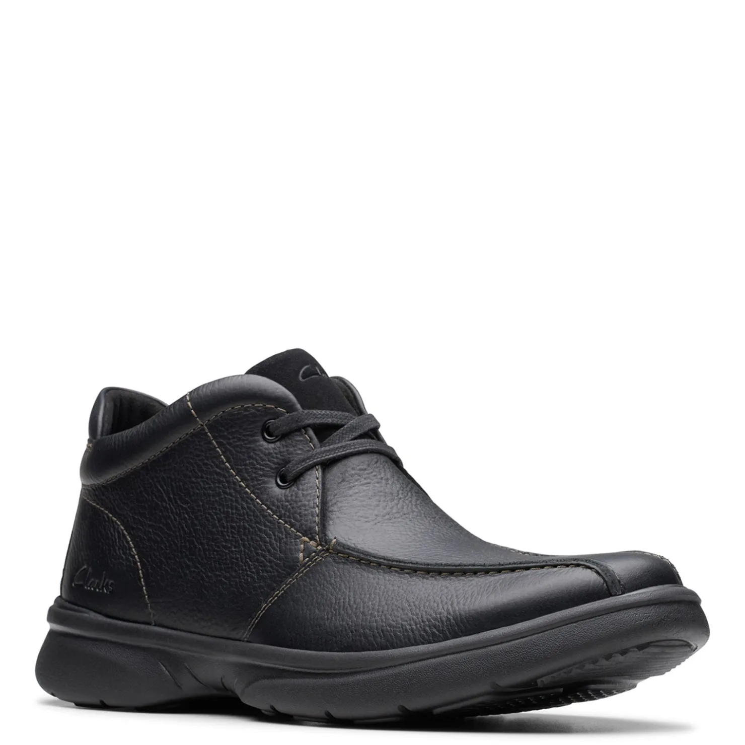 Boots*Clarks Men's , Bradley Up Boot Black Leather